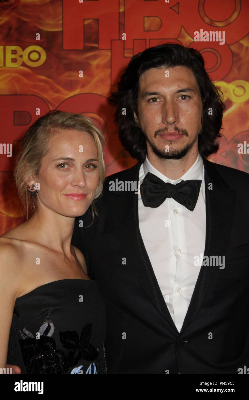 Joanne Tucker, Adam Driver  09/20/2015 The 67th Annual Primetime Emmy Awards HBO After Party held at the Pacific Design Center in West Hollywood, CA Photo by Izumi Hasegawa / HNW / PictureLux Stock Photo