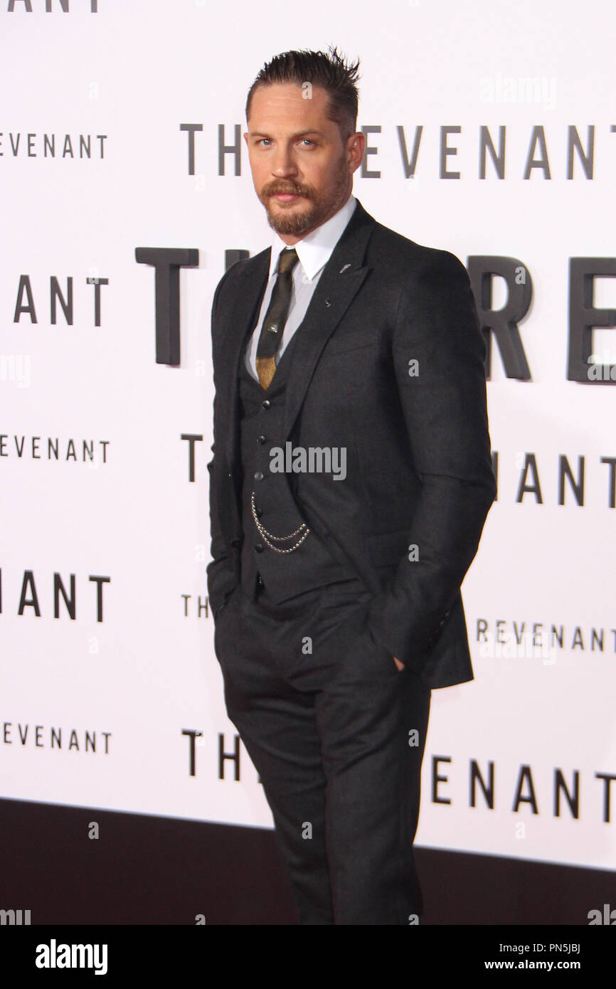 Tom Hardy  12/16/2015 'The Revenant' Premiere held at the TCL Chinese Theatre in Hollywood, CA Photo by Kazuki Hirata / HNW / PictureLux Stock Photo