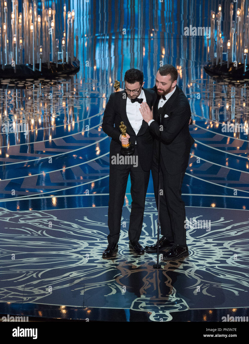 In The Category For Achievement In Music Written For Motion Pictures Original Song The Oscar Goes To Writing S On The Wall From Spectre Music By Jimmy Napes And Sam Smith Lyrics By Super nintendo world opening in february with interactive mario kart ride. alamy