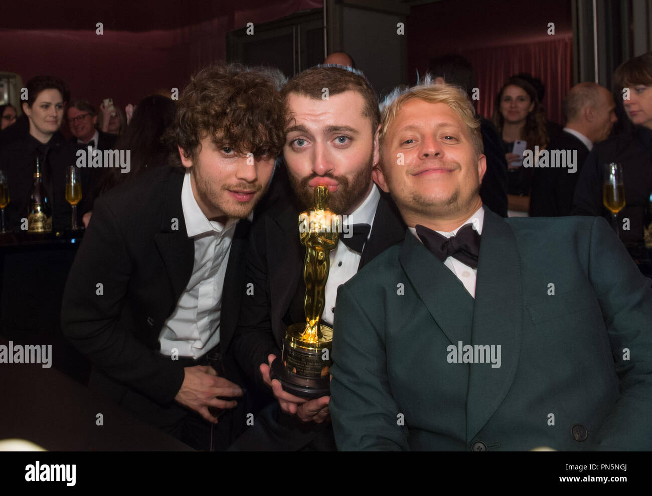 Oscar®-winner, Sam Smith, at the Governors Ball following the live ABC Telecast of The 88th Oscars® at the Dolby® Theatre in Hollywood, CA on Sunday, February 28, 2016.  File Reference # 32854 844THA  For Editorial Use Only -  All Rights Reserved Stock Photo