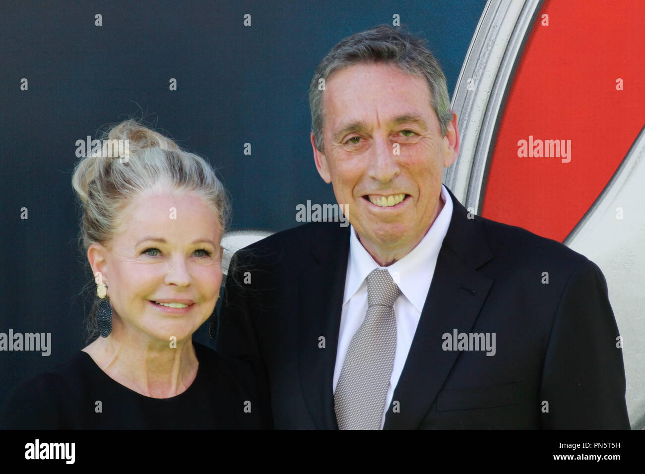 Genevieve Robert and Ivan Reitman at the Los Angeles Premiere of Columbia Pictures' 'Ghostbusters' held at TCL Chinese Theater in Hollywood, CA, July 9, 2016. Photo by Joe Martinez / PictureLux Stock Photo