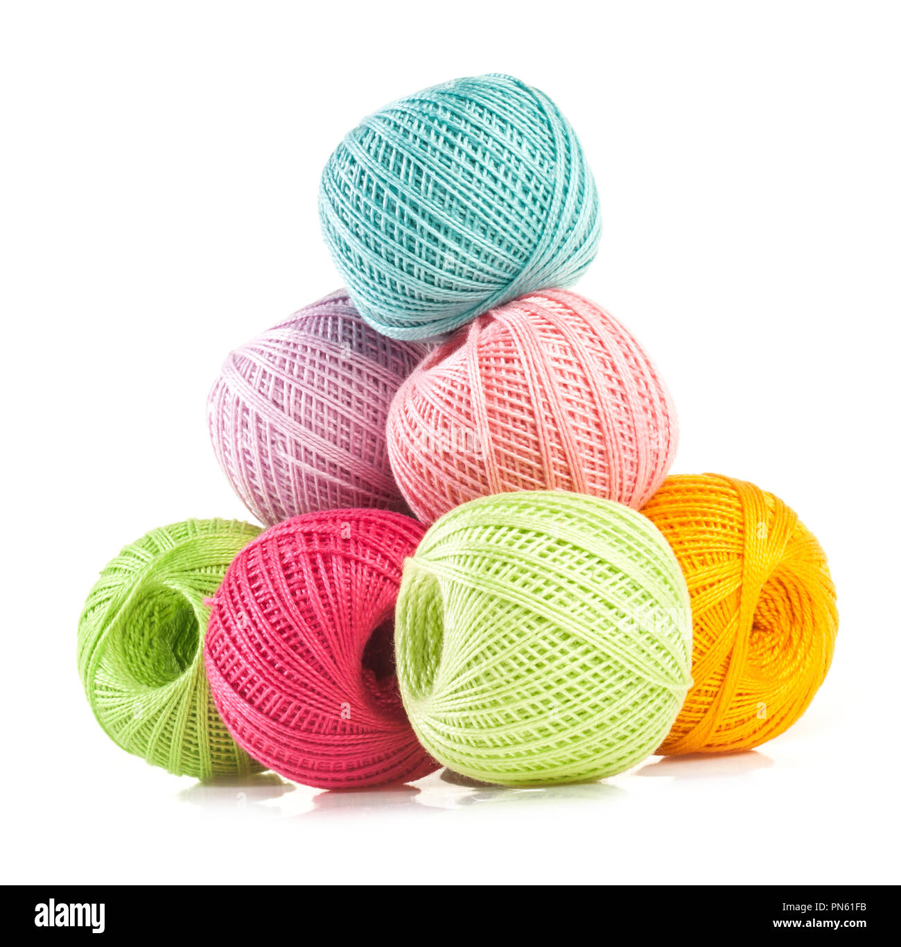 Balls knitting yarn on Cut Out Stock Images & Pictures - Alamy