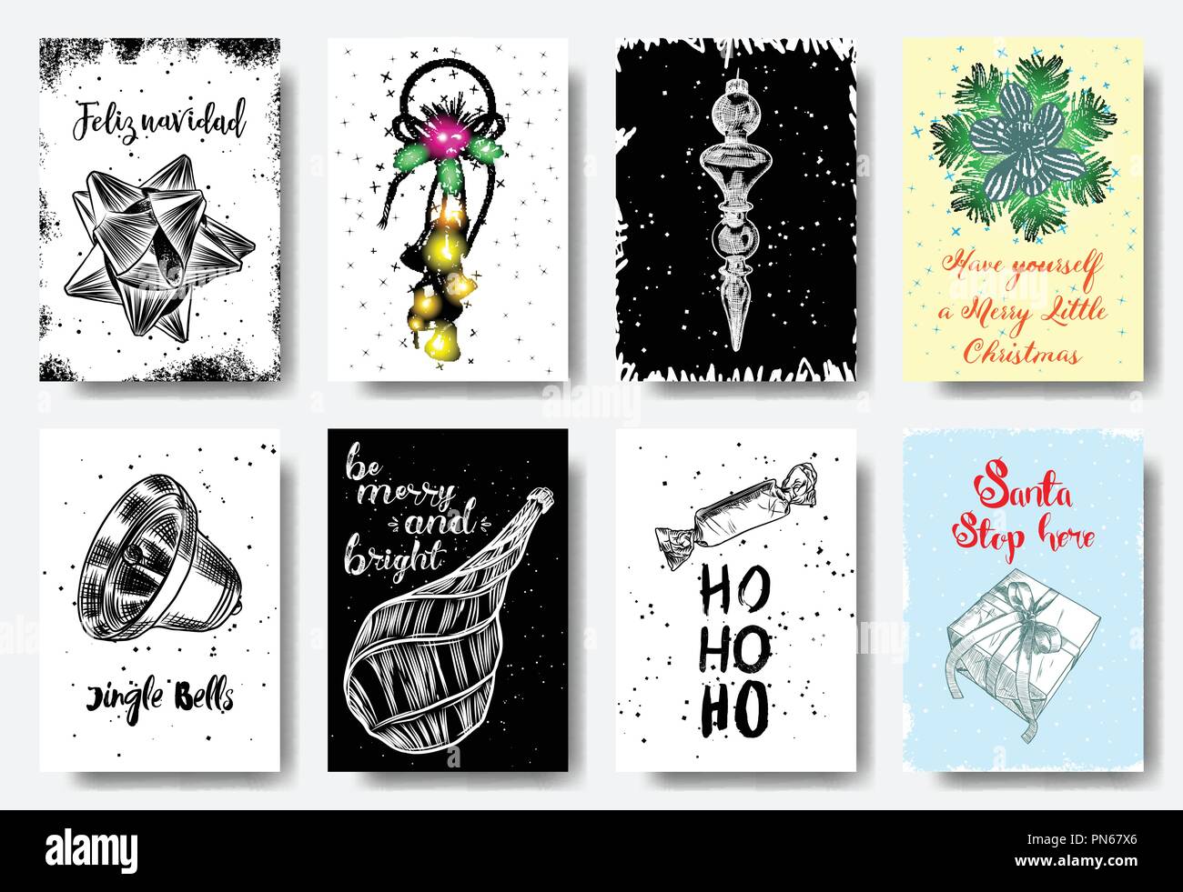 Big Set Of Creative Holiday Banner Templates Christmas And New