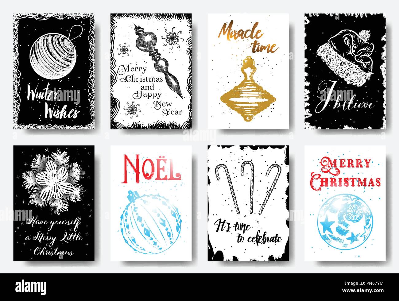 Big Set Of Creative Holiday Banner Templates Christmas And New