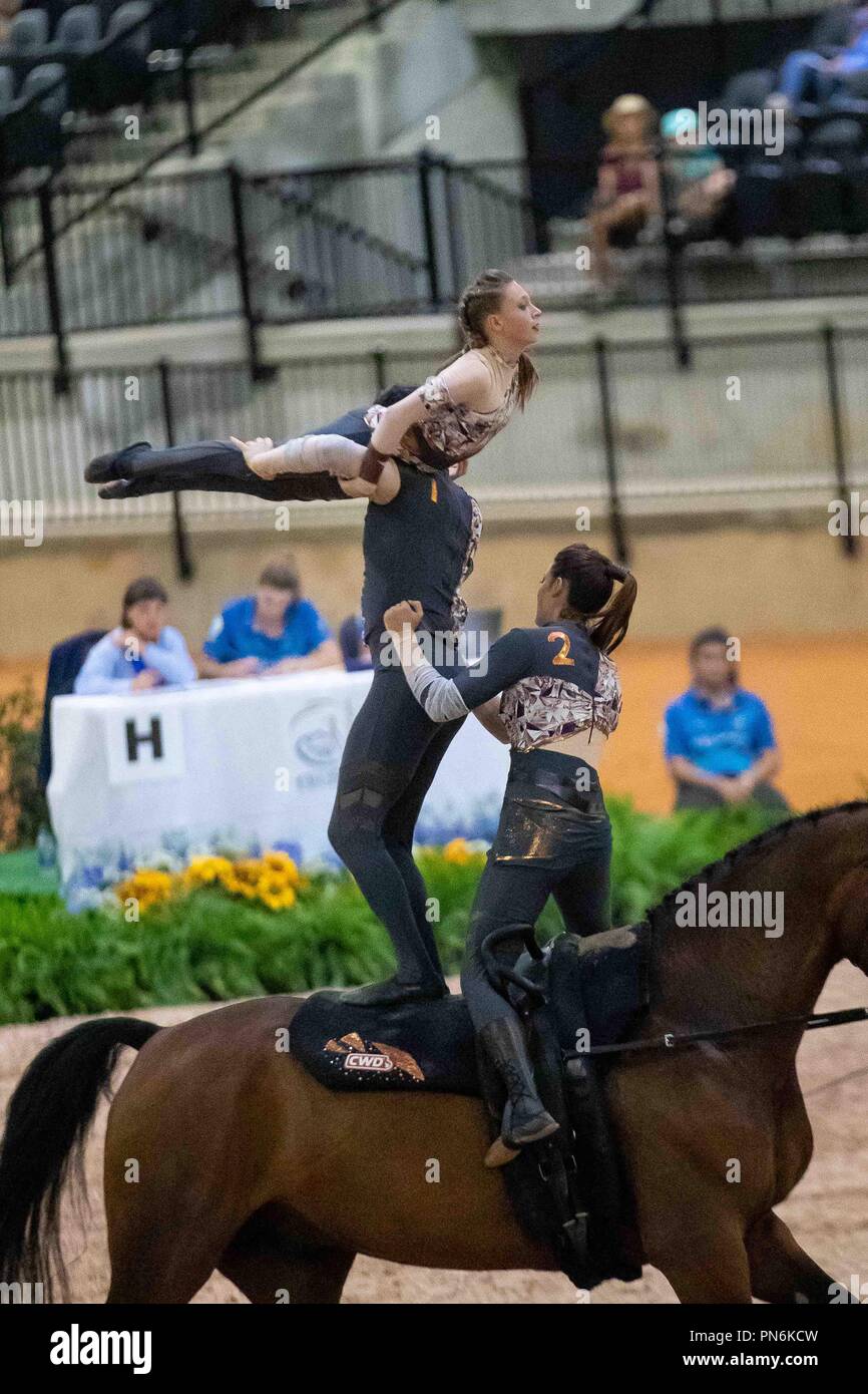 Tryon, California, USA. 19th Sept 2018. Vaulting.Individual and Nations