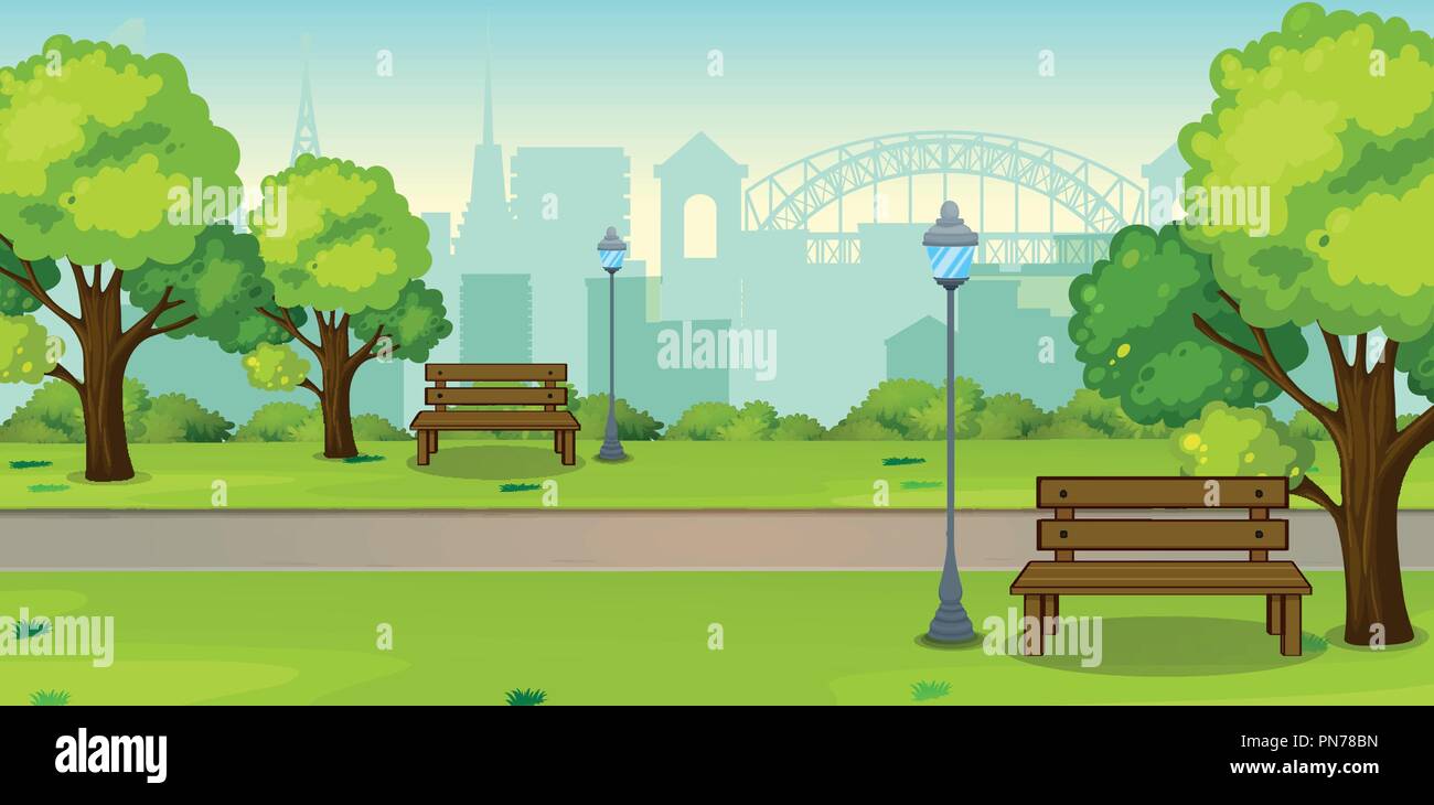 A park in urban city illustration Stock Vector Image & Art - Alamy