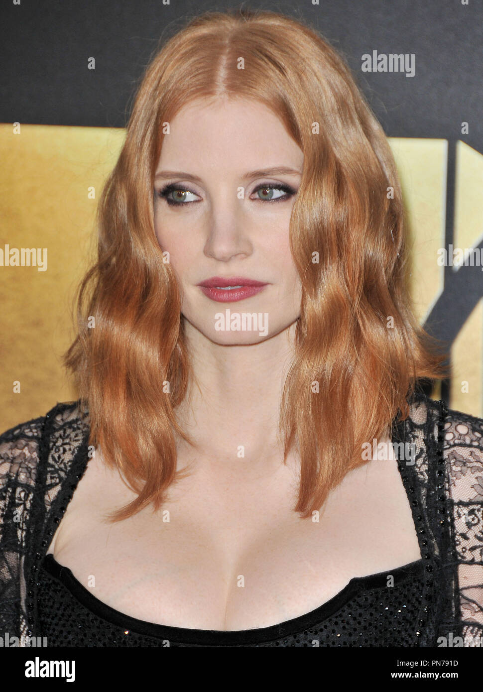 Jessica Chastain at the 2016 MTV Movie Awards held at the Warner Bros Studios in Burbank, CA on Saturday, April 9, 2016. Photo by PRPP PRPP / PictureLux  File Reference # 32881 066PRPP01  For Editorial Use Only -  All Rights Reserved Stock Photo