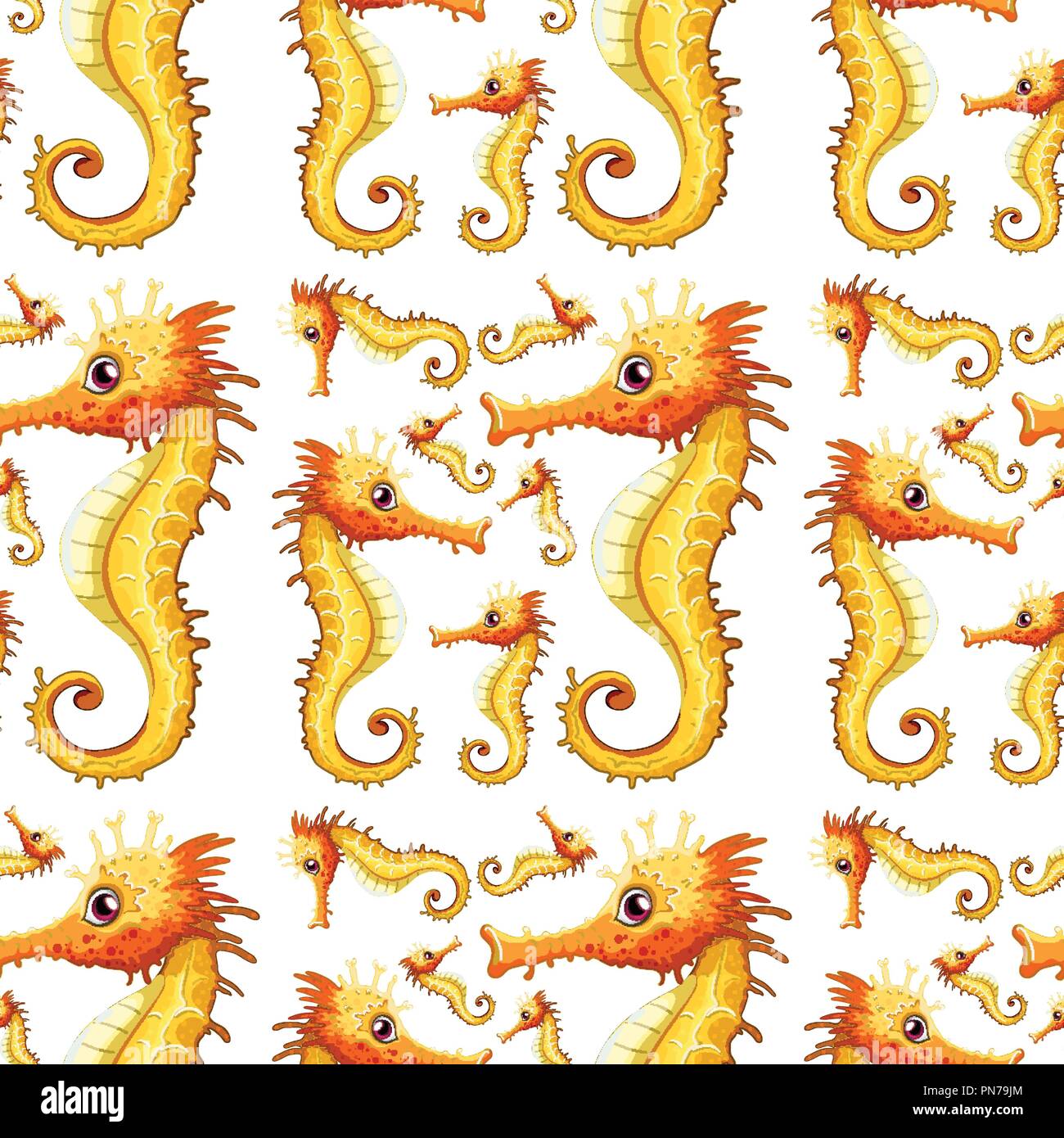 A seahorse seamless background illustration Stock Vector Image & Art ...