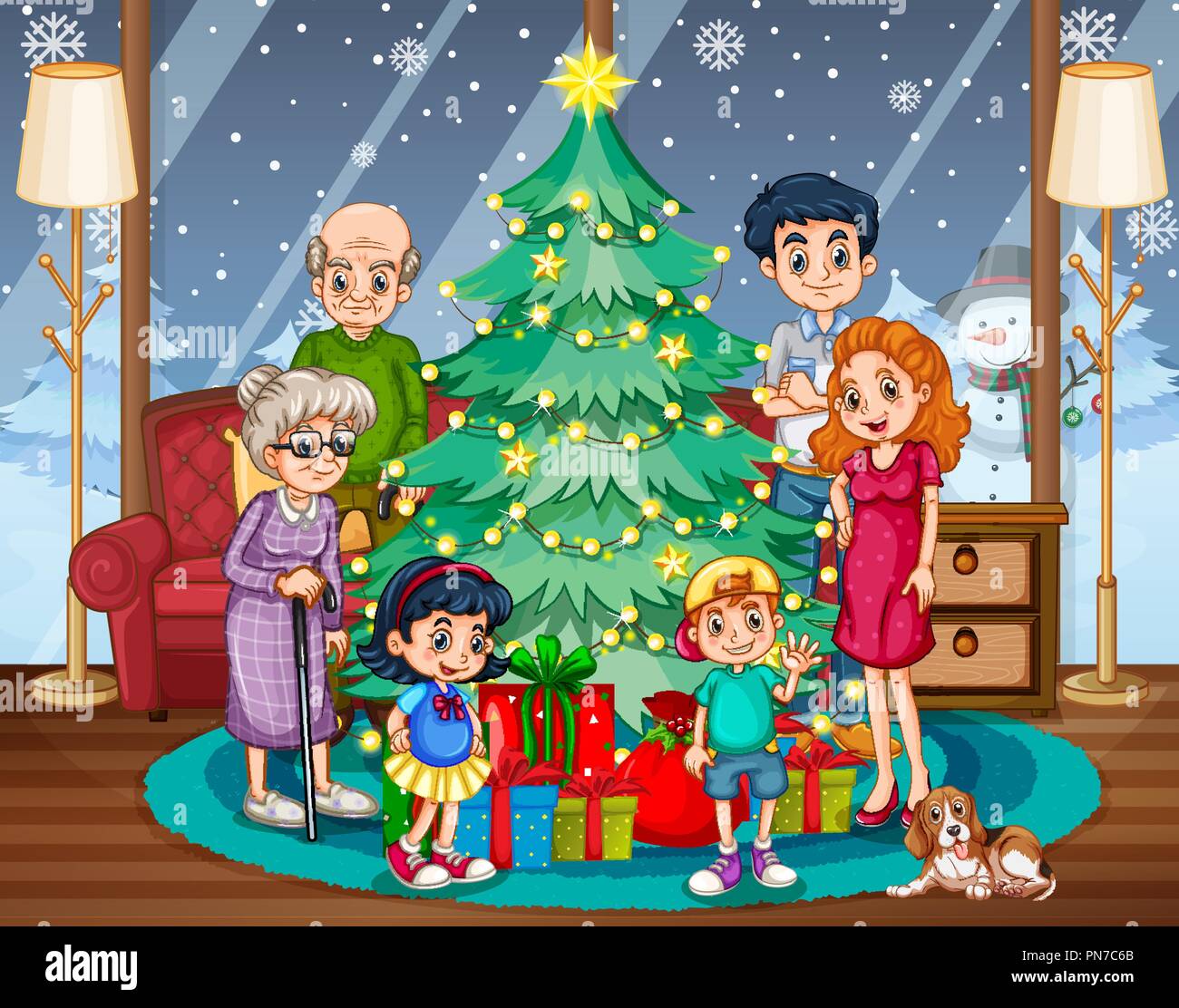 Christmas Tree Coloring Page · Creative Fabrica