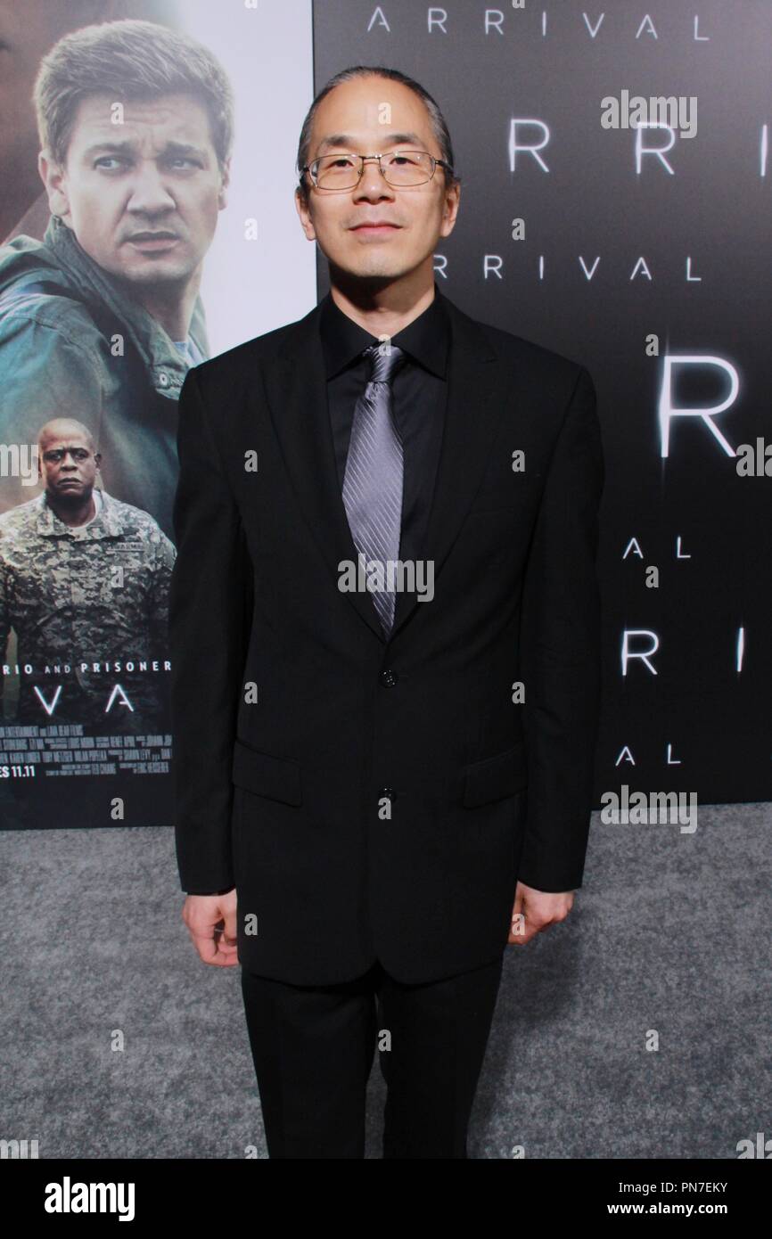 Ted Chiang 11/06/2016 The Los Angeles Premiere of Arrival held at the  Regency Theater in Los Angeles, CA Photo by Julian Blythe / HNW /  PictureLux Stock Photo - Alamy