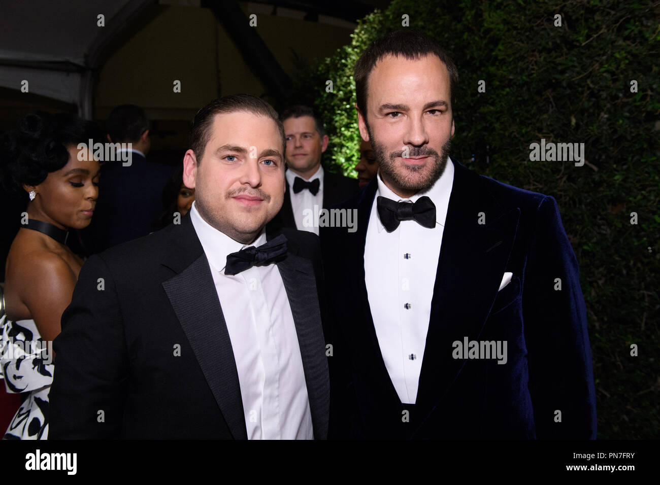 Jonah Hill (left) and Tom Ford attend the Academy’s 8th Annual Governors Awards in The Ray Dolby Ballroom at Hollywood & Highland Center® in Hollywood, CA, on Saturday, November 12, 2016.  File Reference # 33153 095THA  For Editorial Use Only -  All Rights Reserved Stock Photo