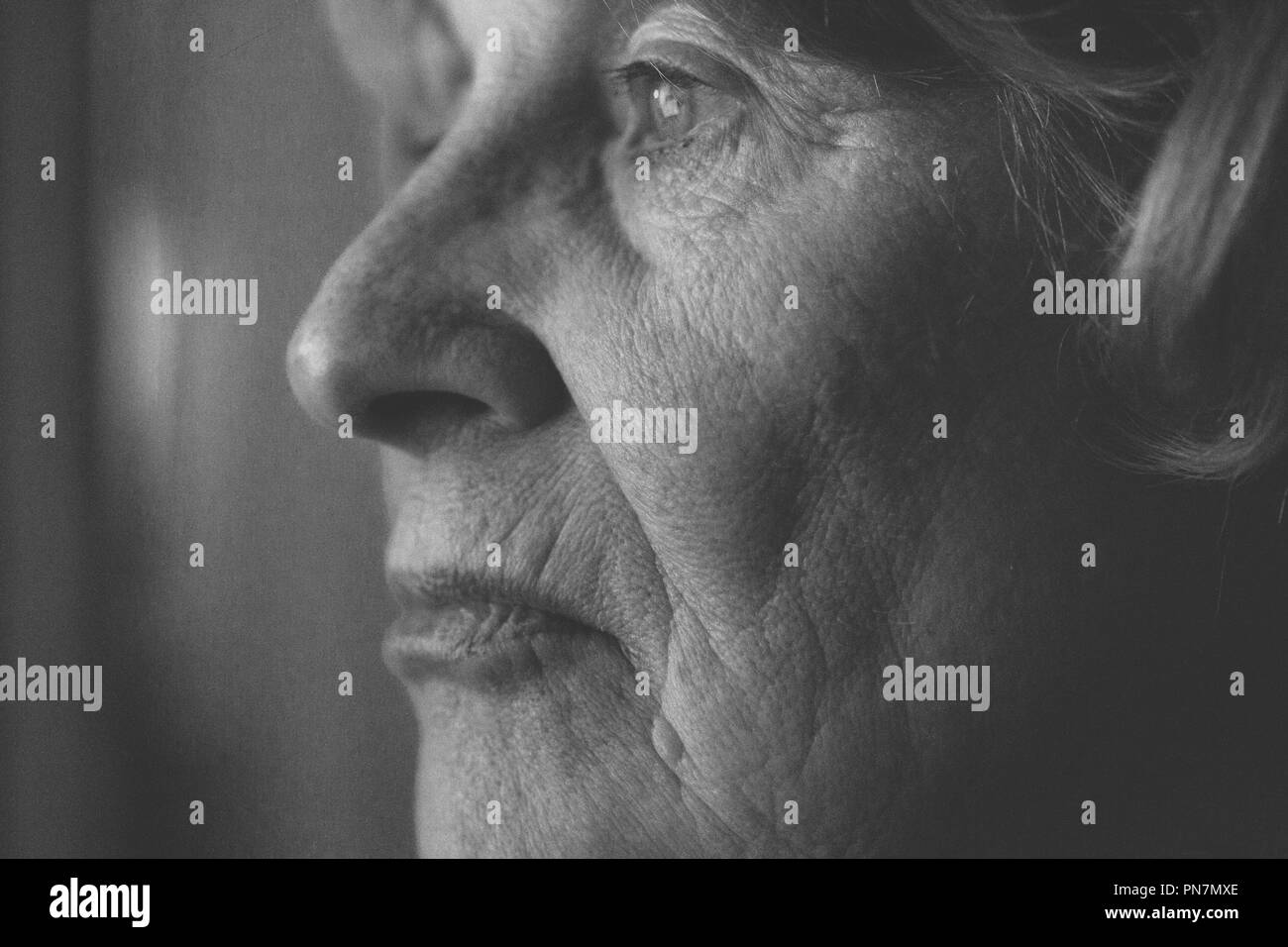 Elderly model Black and White Stock Photos & Images - Alamy