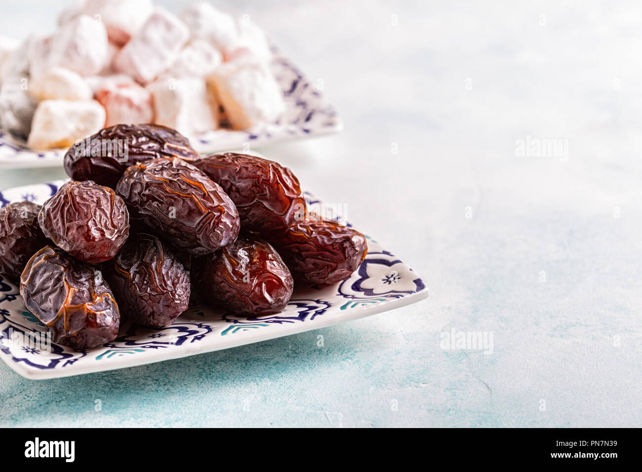 Fresh Medjool Dates. Ramadan kareem. Copy space Stock Photo - Alamy