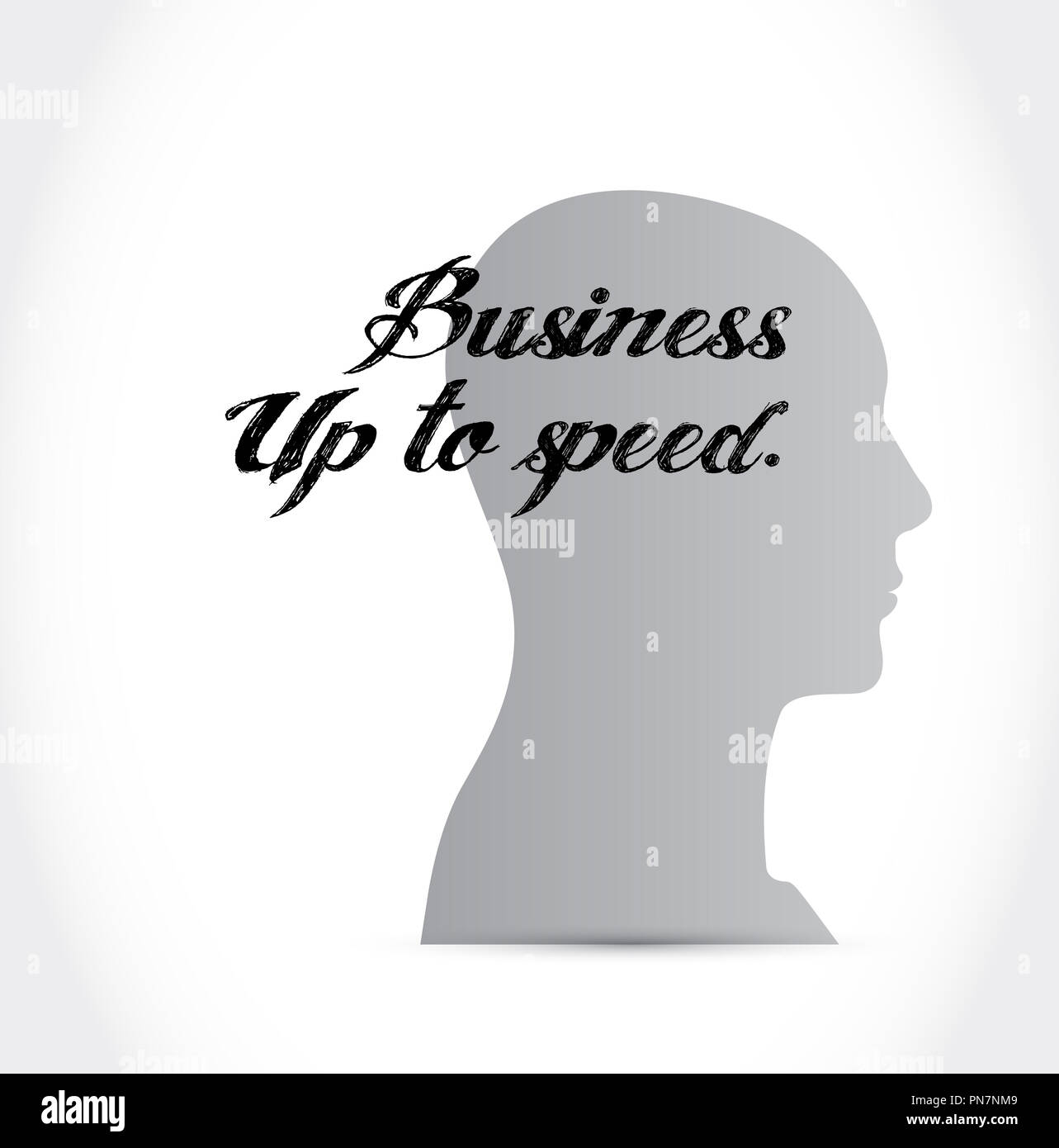 Speed. Think Business up to speed thinking sign concept illustration isolated over a ...