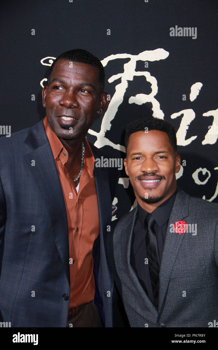 Michael Finley, Nate Parker at "The Birth of a Nation" Los Angeles