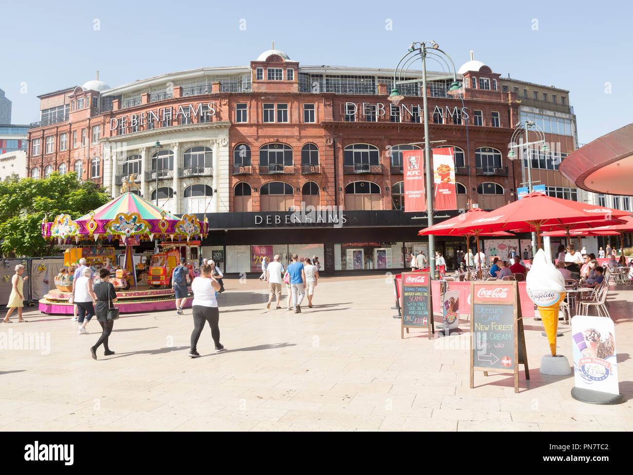 Debenhams department store shop in town centre, Bournemouth, Dorset