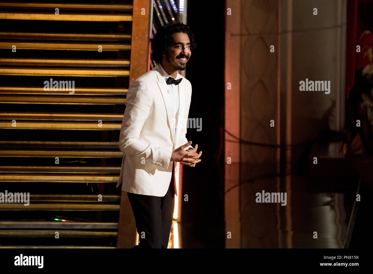 Dev Patel, Oscar® nominee, presents on-stage during The 89th Oscars® at the Dolby® Theatre in Hollywood, CA on Sunday, February 26, 2017.  File Reference # 33242 340THA  For Editorial Use Only -  All Rights Reserved Stock Photo