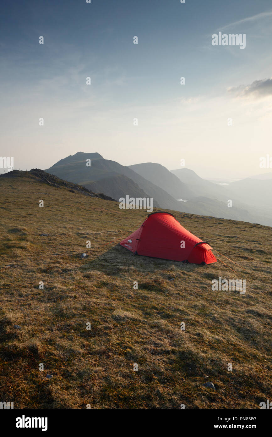 Wild Camping On Mynydd Moel Part Of The Cadair Idris Massif Snowdonia National Park Wales Uk Stock Photo Alamy