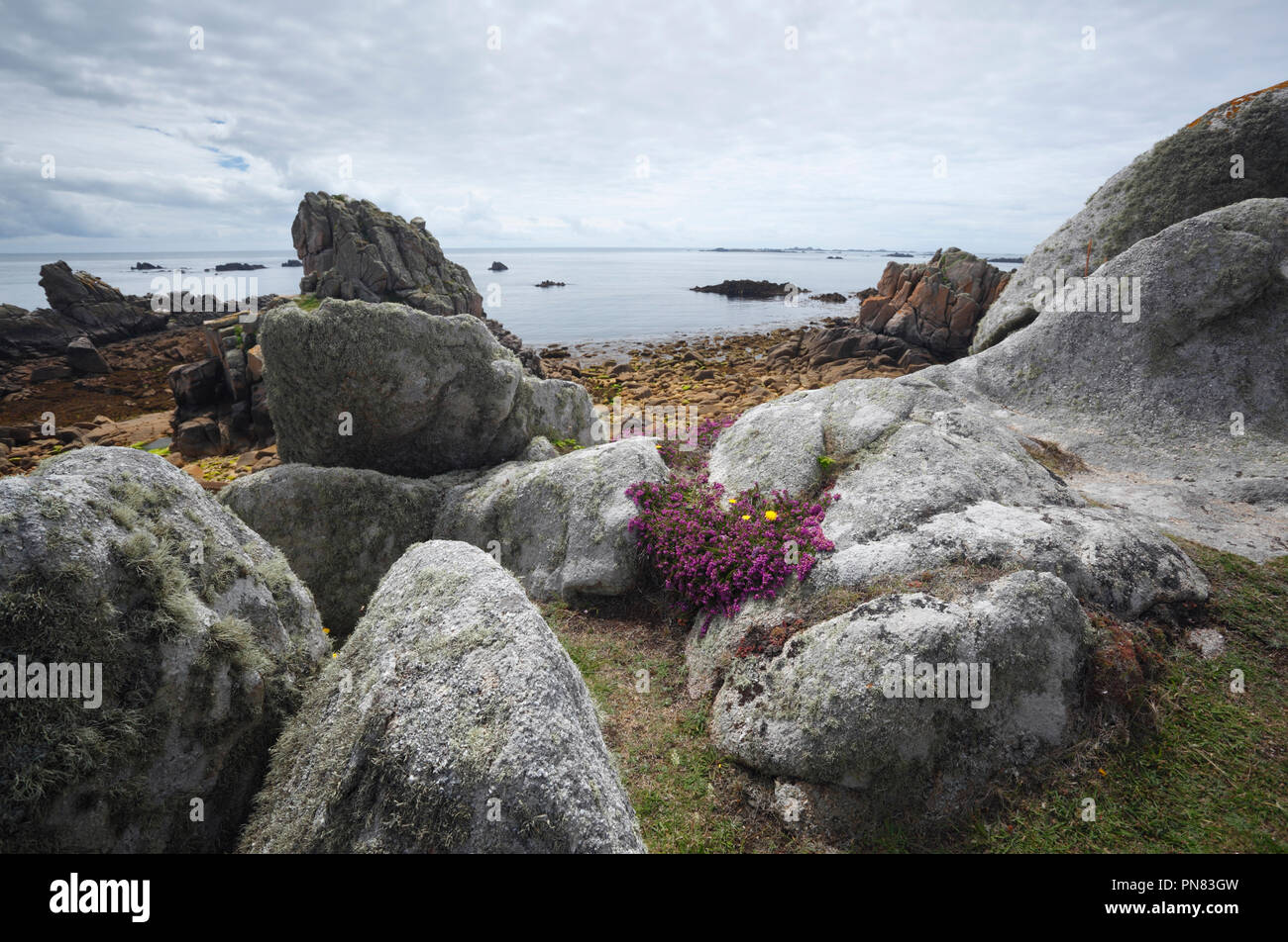 Near Long Point. St Agnes. Isles of Scilly. Cornwall. UK. Stock Photo