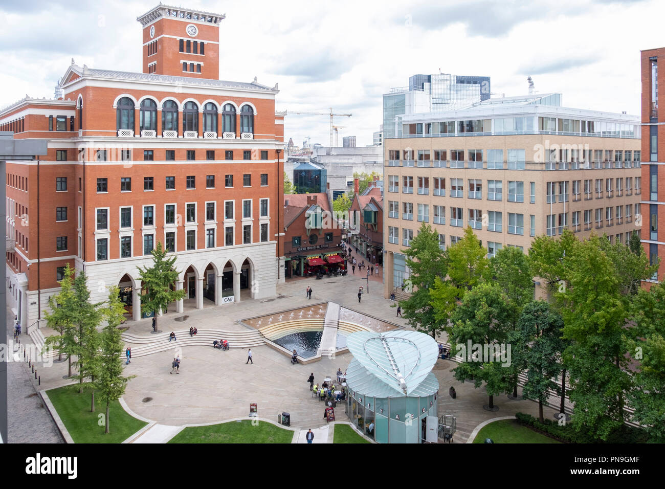 Central Square, Brindleyplace, Birmingham, England Stock Photo
