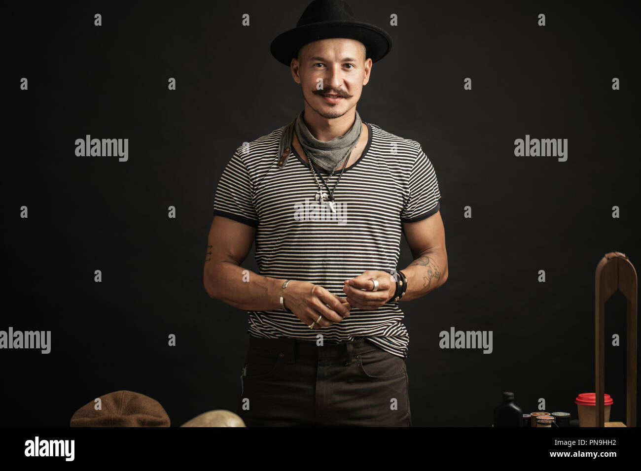 Professional shoemaker in his making and repairing custom made