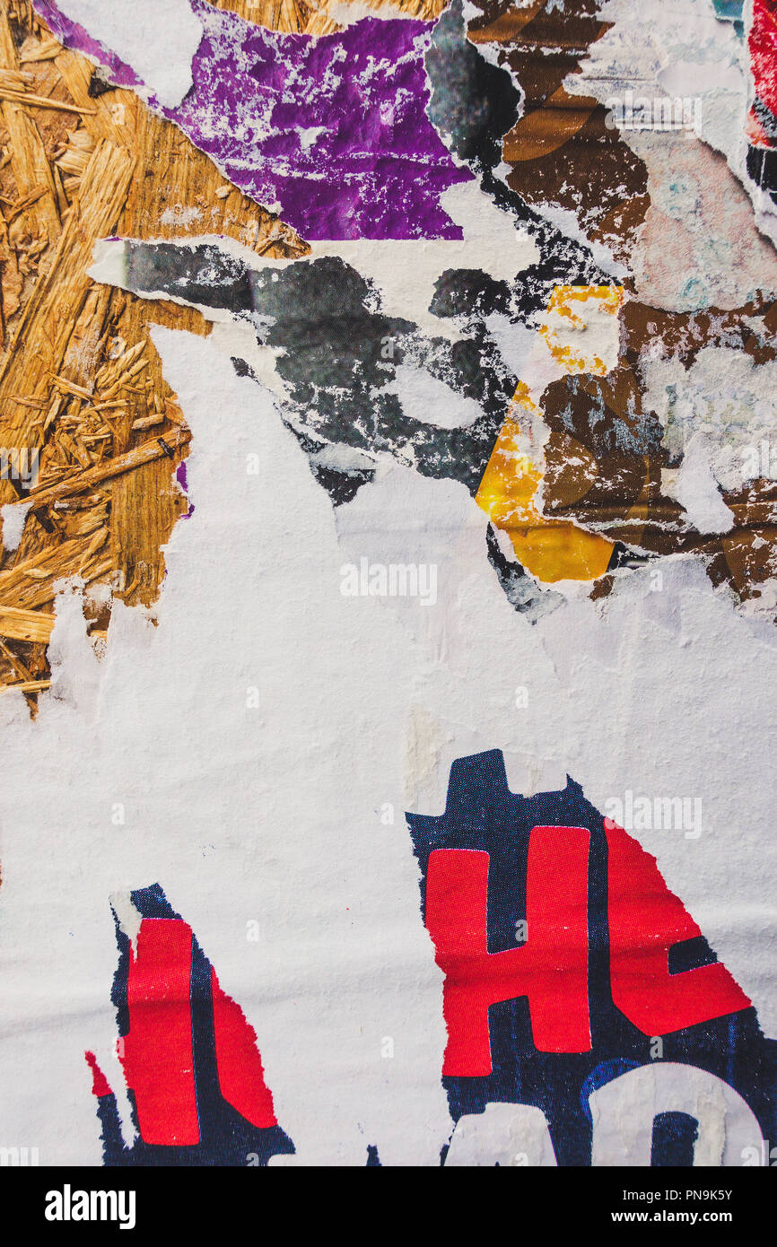Old posters grunge textures and backgrounds Stock Photo - Alamy