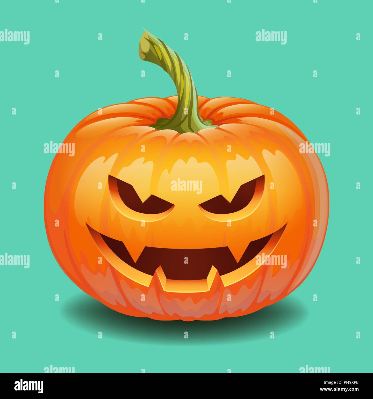 Halloween pumpkin face - Evil smile Jack o lantern Stock Vector Image & Art  - Alamy