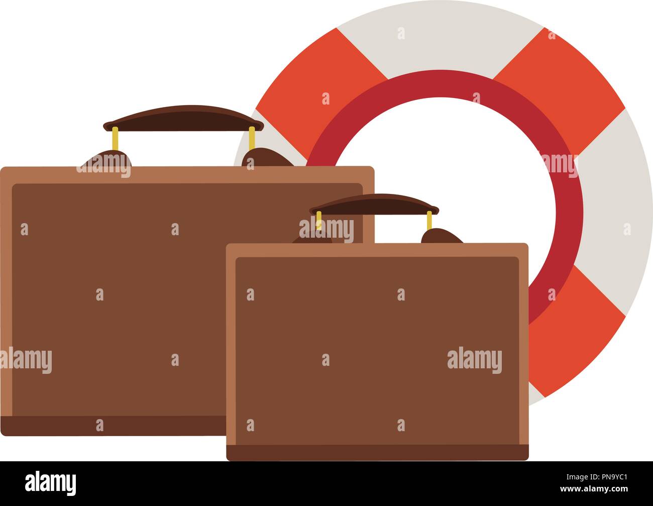 Travel suitcases and float Stock Vector Image & Art Alamy