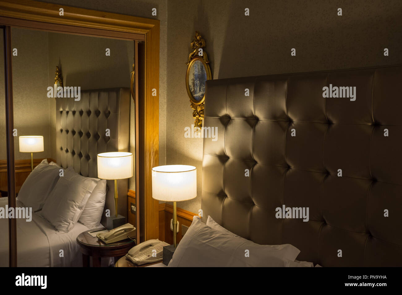 Retro looking hotel room in Paris, France Stock Photo Alamy
