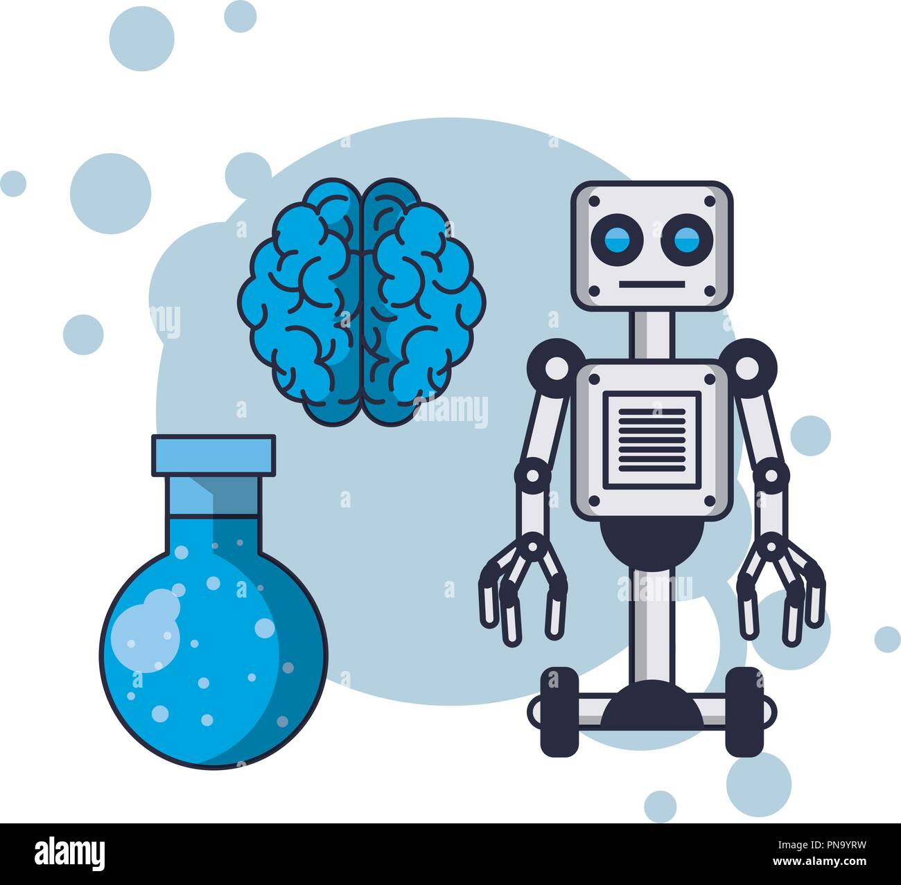 Robot and Artificial intelligence brain Stock Vector Image & Art - Alamy