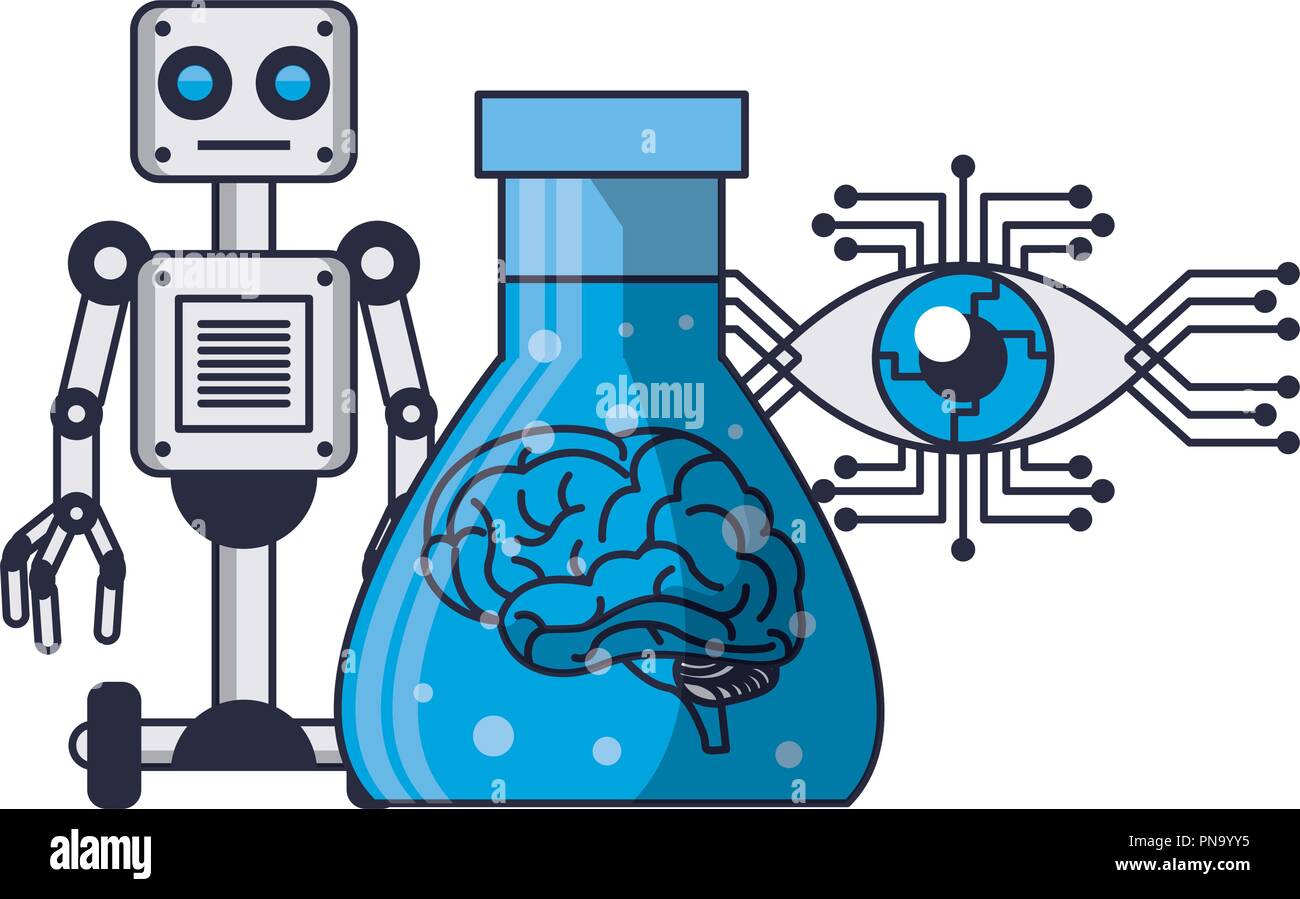 Artificial intelligence brain Stock Vector