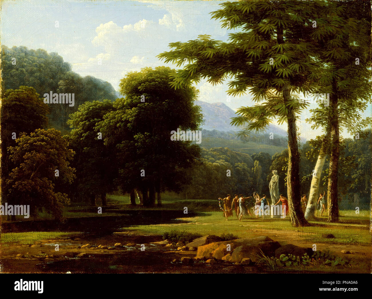 Landscape. Date/Period: 1804. Oil paintings. Oil on canvas. Author: BERTIN, JEAN VICTOR. Stock Photo