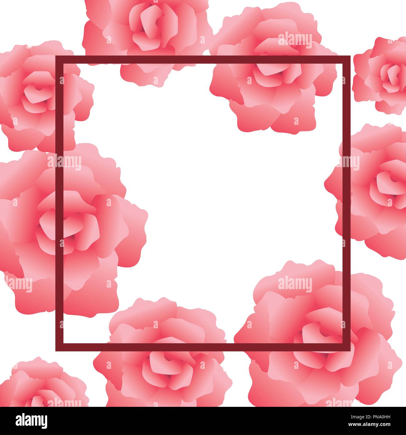 floral blank card frame Stock Vector Image & Art - Alamy