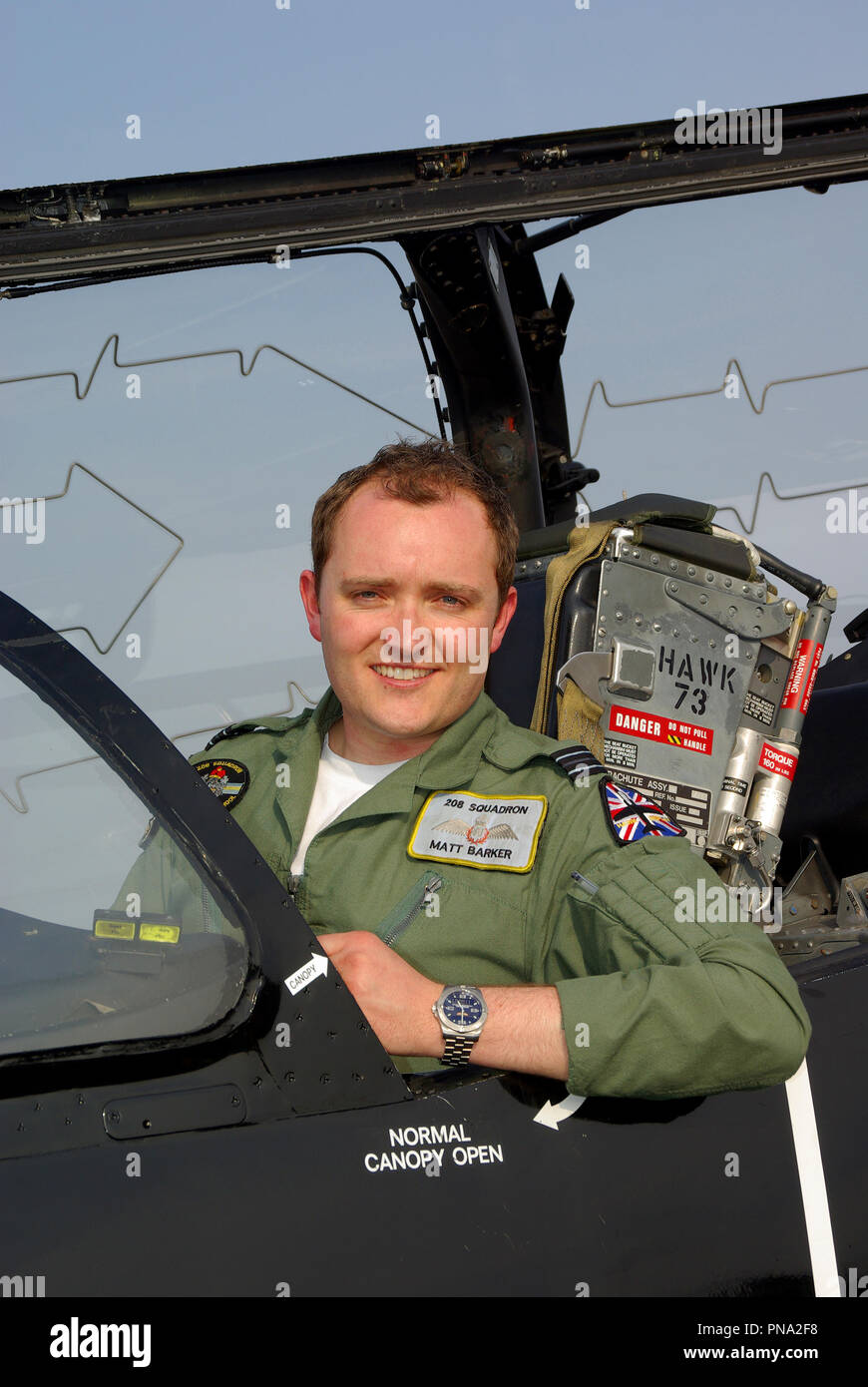 Pilot Matt Barker RAF Royal Air Force solo BAe Hawk air display pilot