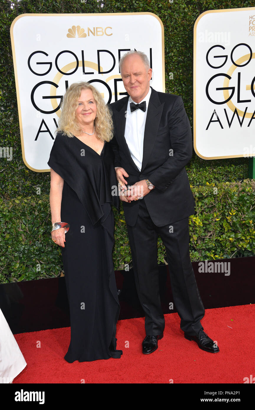 John Lithgow & wife at the 74th Golden Globe Awards at The Beverly