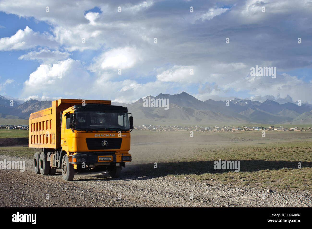 Truck of a coal company ( Kyrgyzstan) Stock Photo