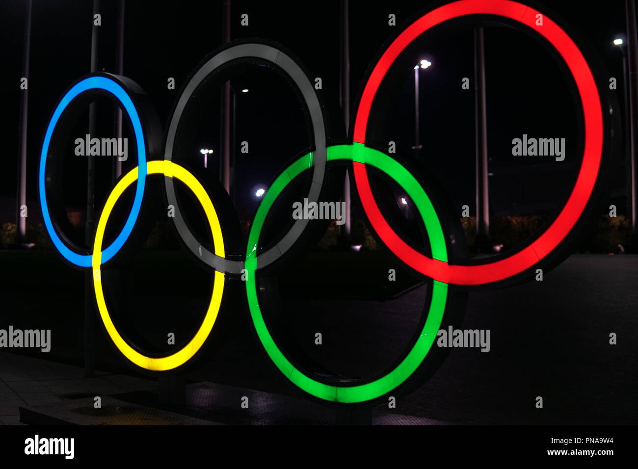 Olympics rings symbol competition in Sochi z Stock Photo Alamy