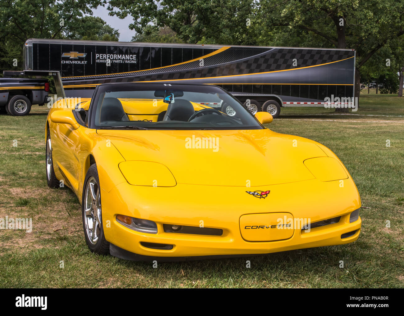 ROYAL OAK, MI/USA - AUGUST 16, 2018: A Chevrolet Corvette at the Woodward Dream Cruise, the world's largest one-day automotive event. Stock Photo