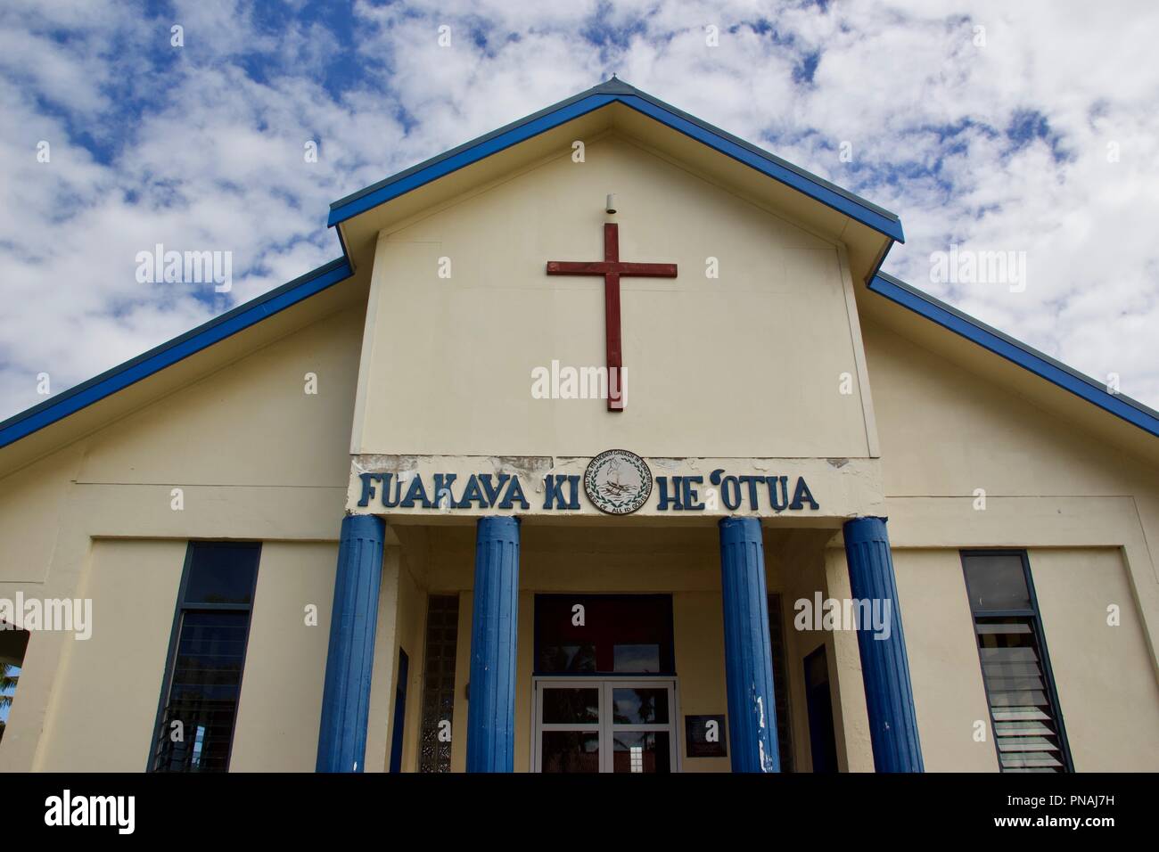 A Christian church in a Tongan village Stock Photo Alamy
