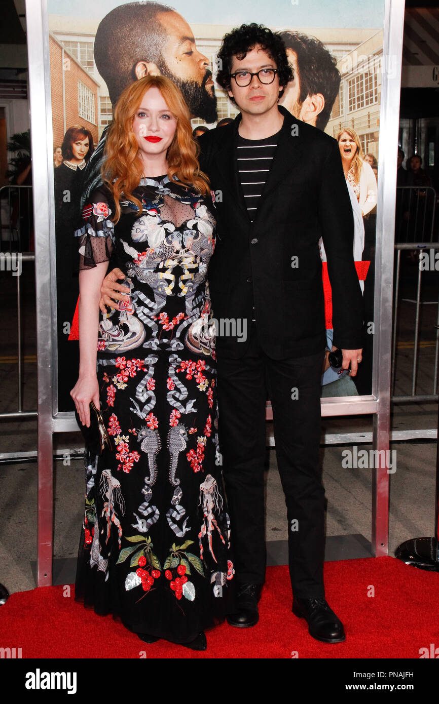 Christina Hendricks, Geoffrey Arend at the Premiere of New Line Cinema's 'Fist Fight' held at the Regency Village Theatre in Westwood, CA, February 13, 2017. Photo by Joseph Martinez / PictureLux Stock Photo