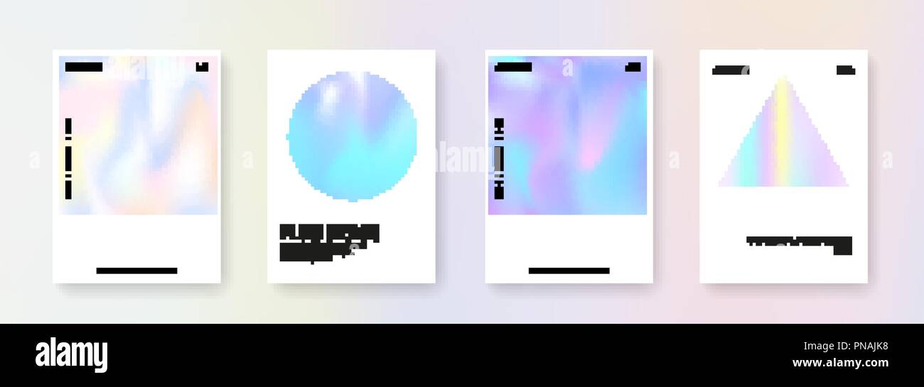 Holographic cover set. Abstract backgrounds Stock Vector Image & Art ...