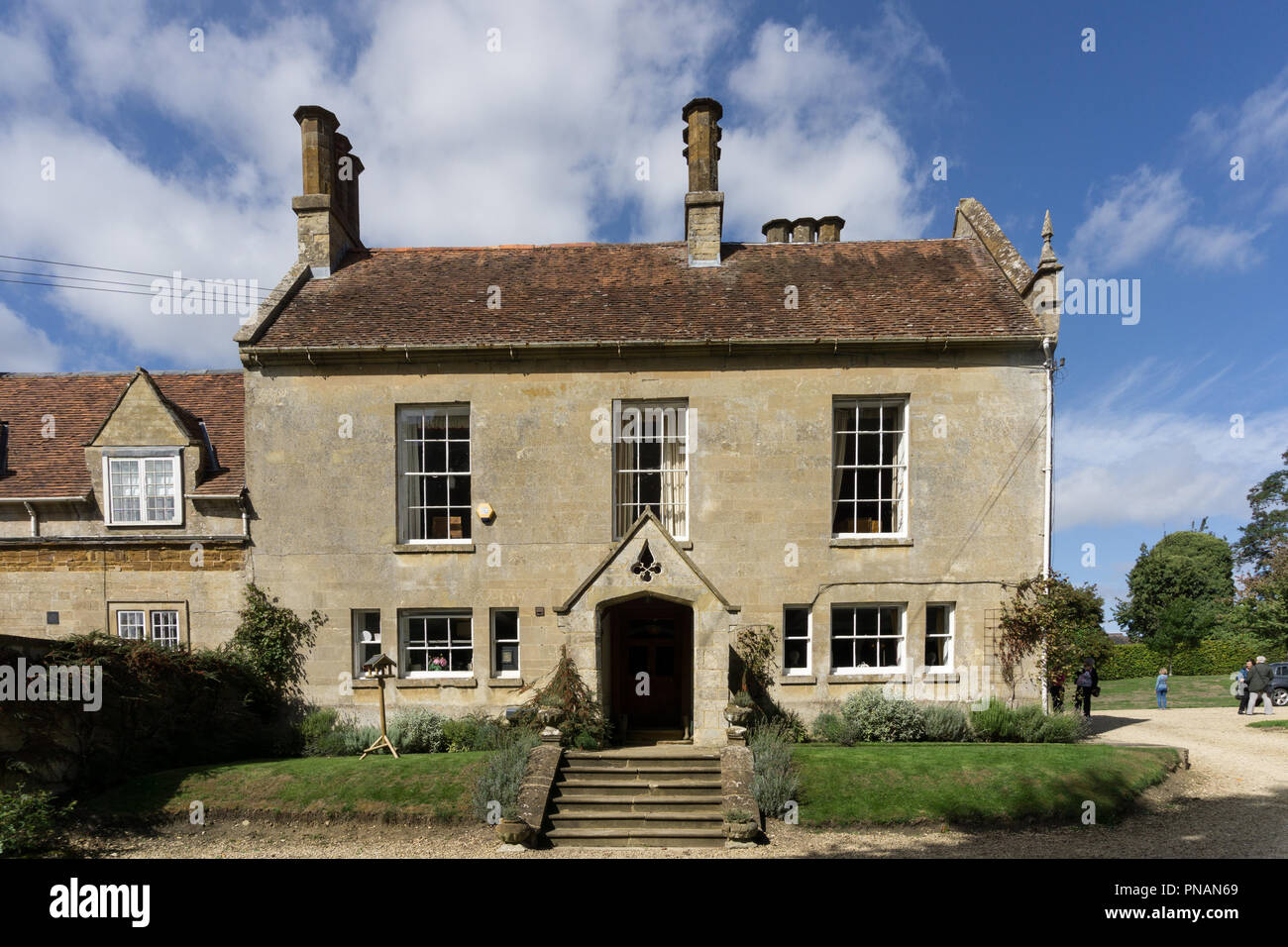 Weston Hall, a late 17th century house and home to the famous literary Sitwell family since 1714; Weston, Northamptonshire, UK Stock Photo