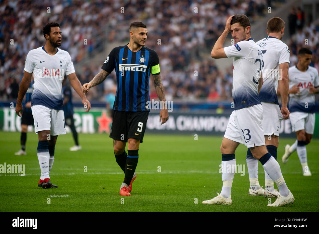 Mauro Icardi Inter Milan During The Uefa Champions League Group Stage Match Between Inter Milan And Tottenham Hotspur At Stadio San Siro The Final Stock Photo Alamy