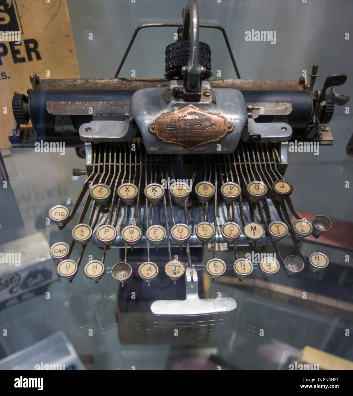 The Blick (Blickensderfer,) typewriter, invented by Canfield