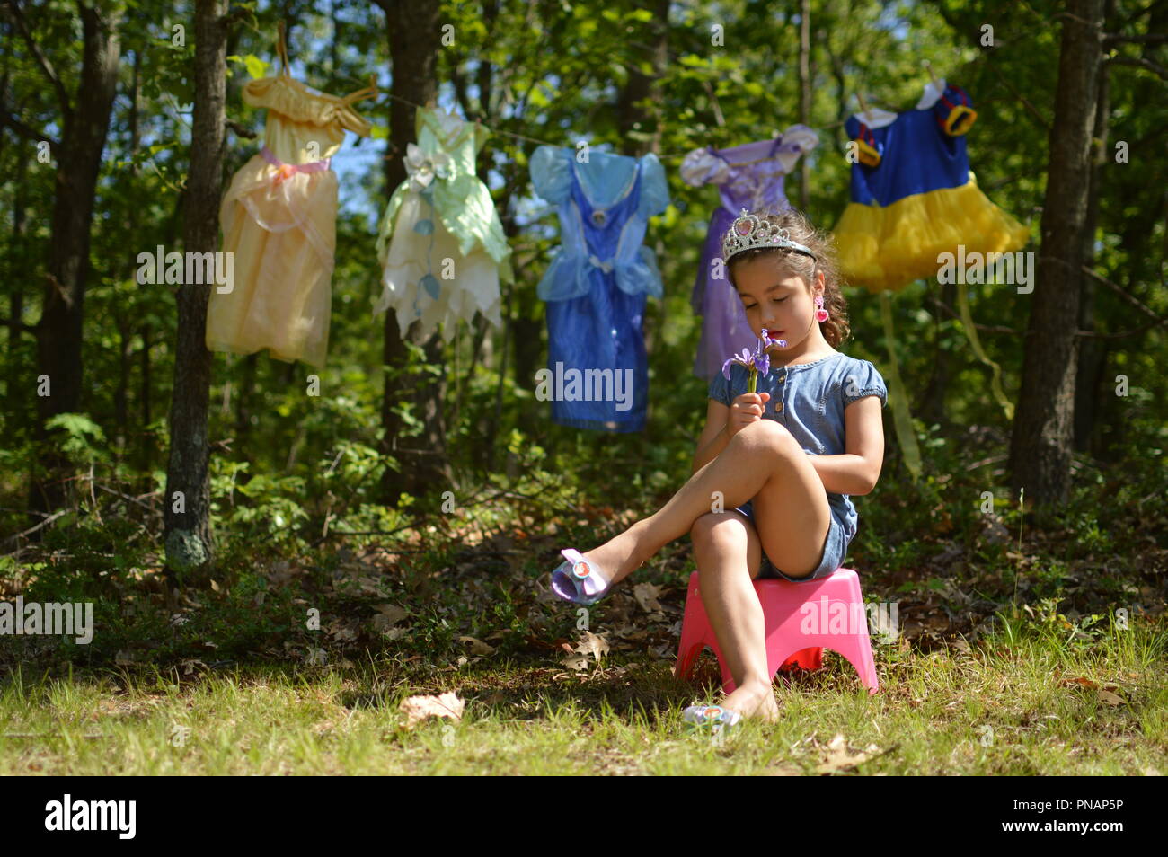 Princess Laundry Day Stock Photo