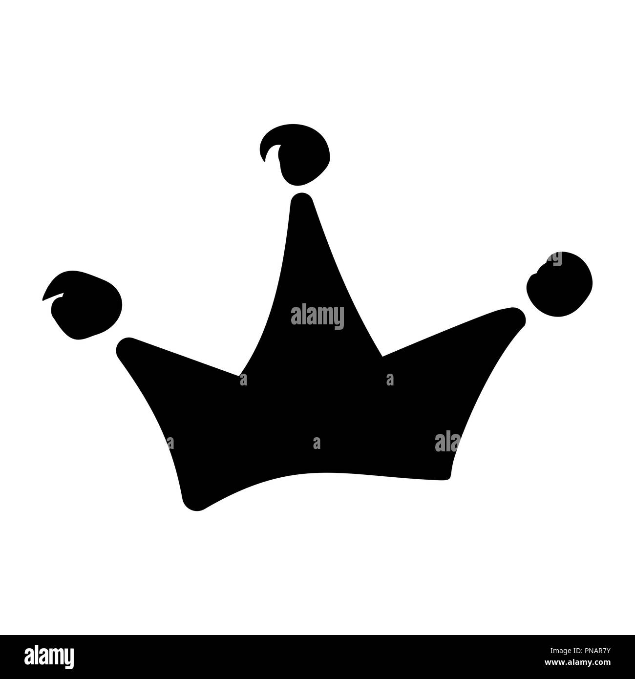 Royal crown drawn by hand in the style of doodle Stock Vector Image ...