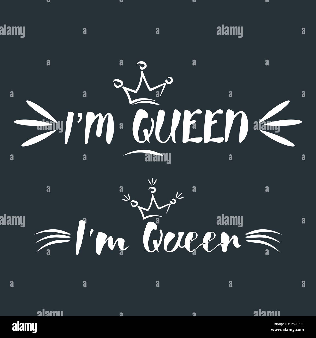 I am queen. Royal crown drawn by hand Stock Vector Image &amp; Art - Alamy