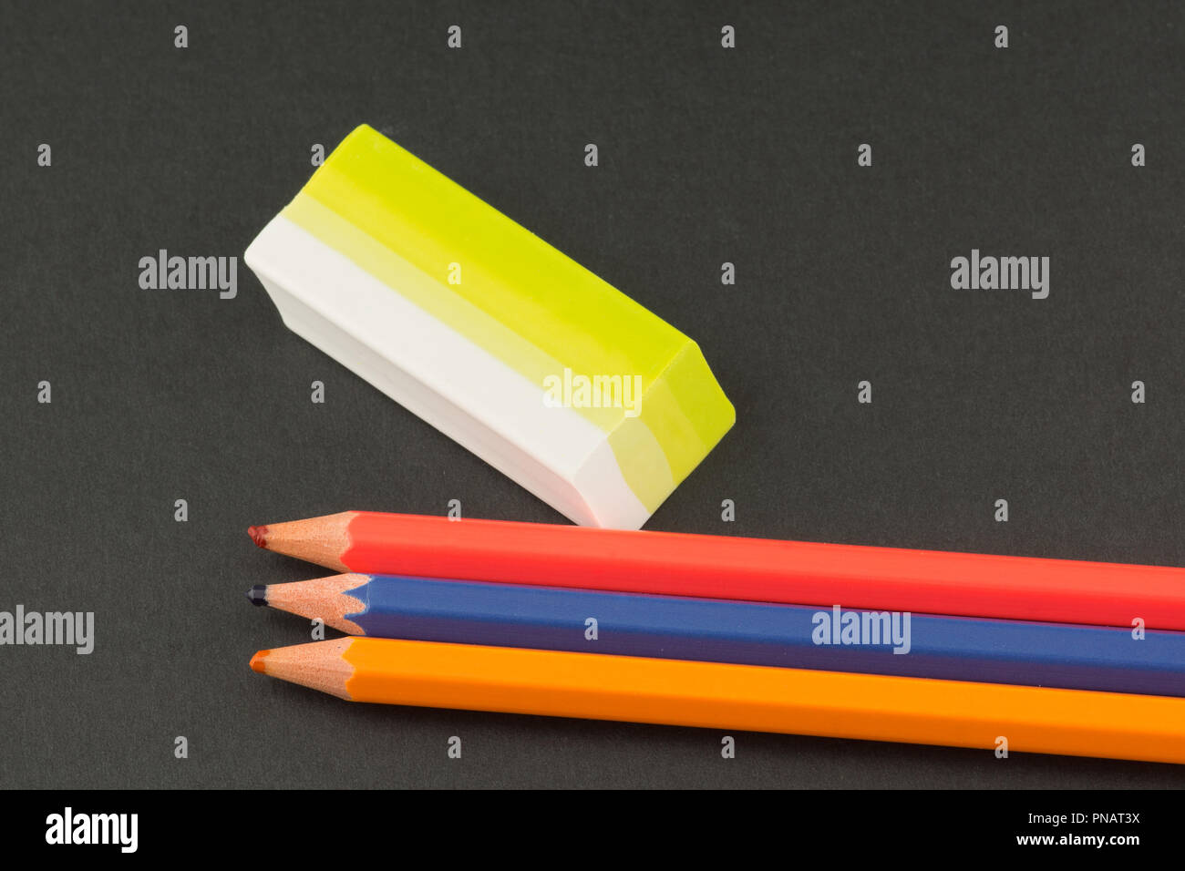 two tone rubber wash close up on neat background Stock Photo