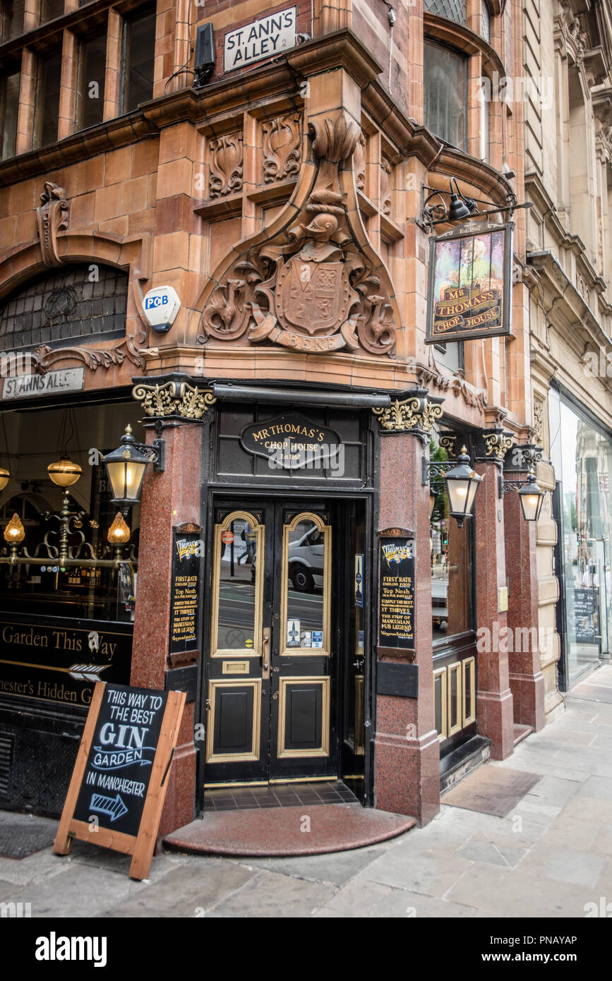 Mr Thomas's Chop House. Manchester. Stock Photo