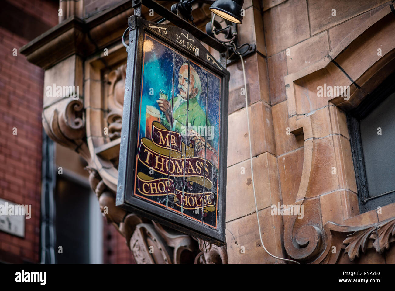 Mr Thomas's Chop House. Manchester. Stock Photo